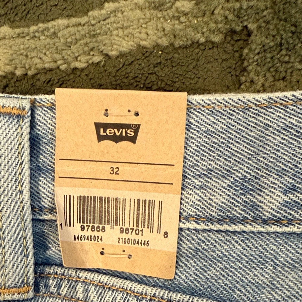 Light Blue Denim Mini Skirt with Raw Hem - Picture 4 of 5